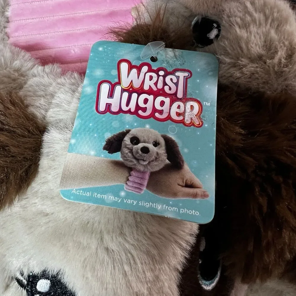 PUPPY DOG Slippers Girls Size 4-5 With Matching Slapping Wrist Hugger NWT